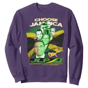 Choose Jamaica JLP Supporter Sweatshirt Patriotic Leaders Jamaica Jamaica Labor Party Politics TS02 Purple Print Your Wear