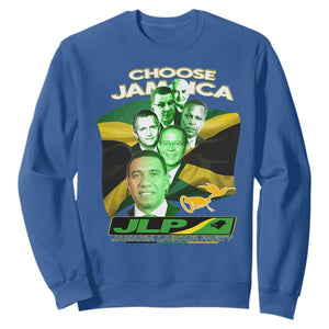 Choose Jamaica JLP Supporter Sweatshirt Patriotic Leaders Jamaica Jamaica Labor Party Politics TS02 Royal Blue Print Your Wear
