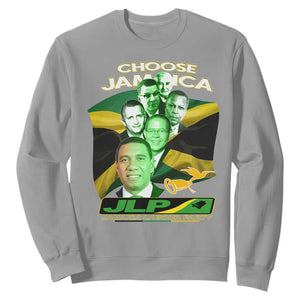 Choose Jamaica JLP Supporter Sweatshirt Patriotic Leaders Jamaica Jamaica Labor Party Politics TS02 Sport Gray Print Your Wear