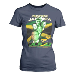 Choose Jamaica JLP Supporter T Shirt For Women Patriotic Leaders Jamaica Jamaica Labor Party Politics TS02 Navy Print Your Wear