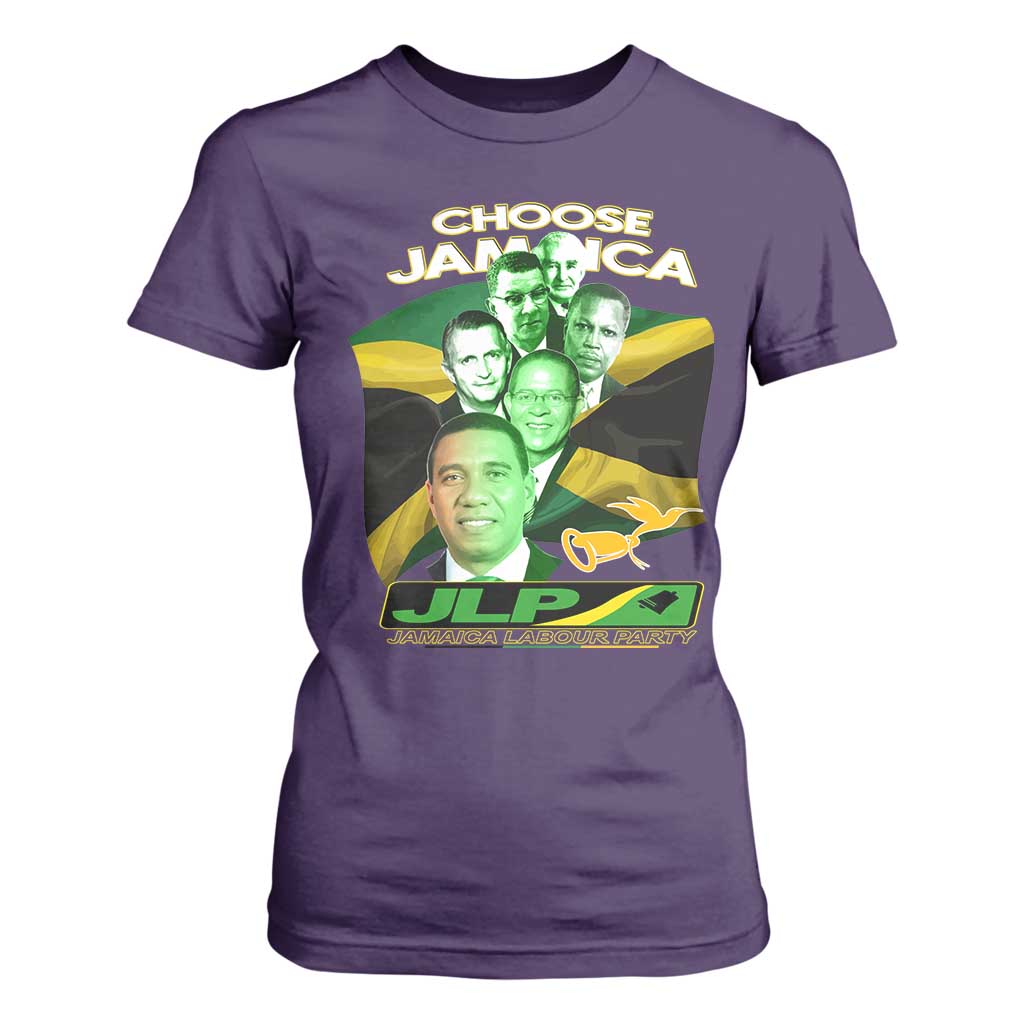 Choose Jamaica JLP Supporter T Shirt For Women Patriotic Leaders Jamaica Jamaica Labor Party Politics TS02 Purple Print Your Wear