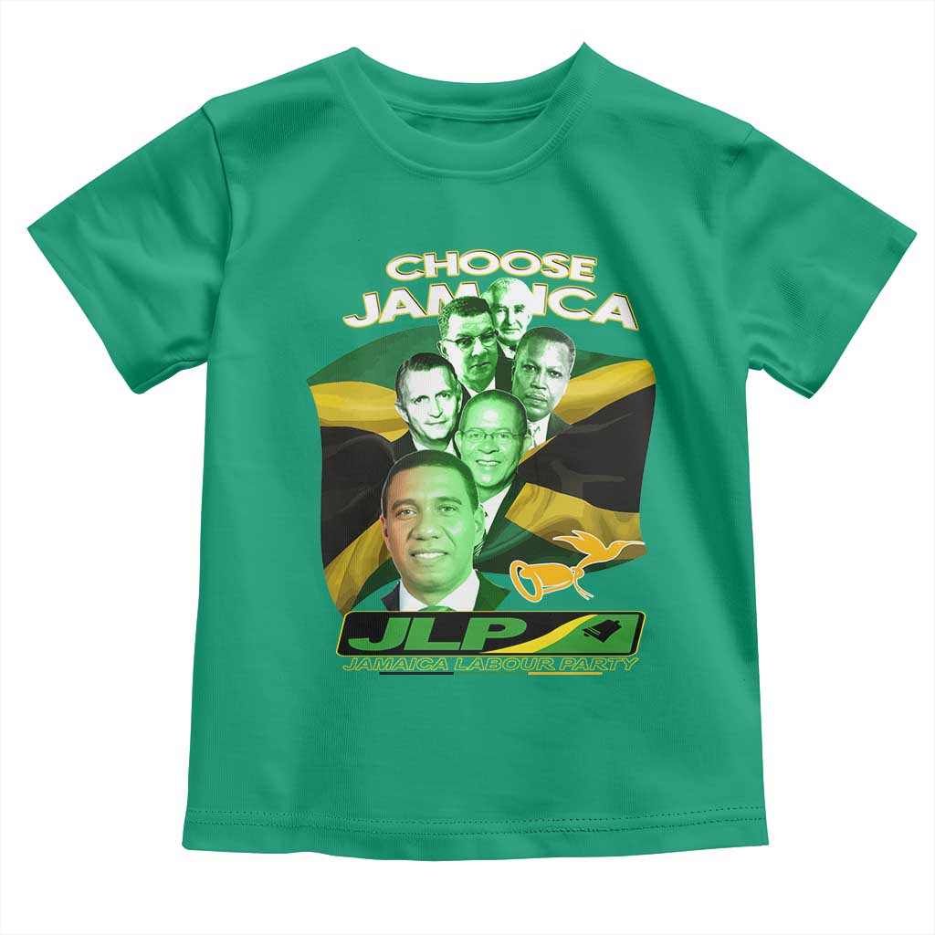Choose Jamaica JLP Supporter Toddler T Shirt Patriotic Leaders Jamaica Jamaica Labor Party Politics TS02 Irish Green Print Your Wear