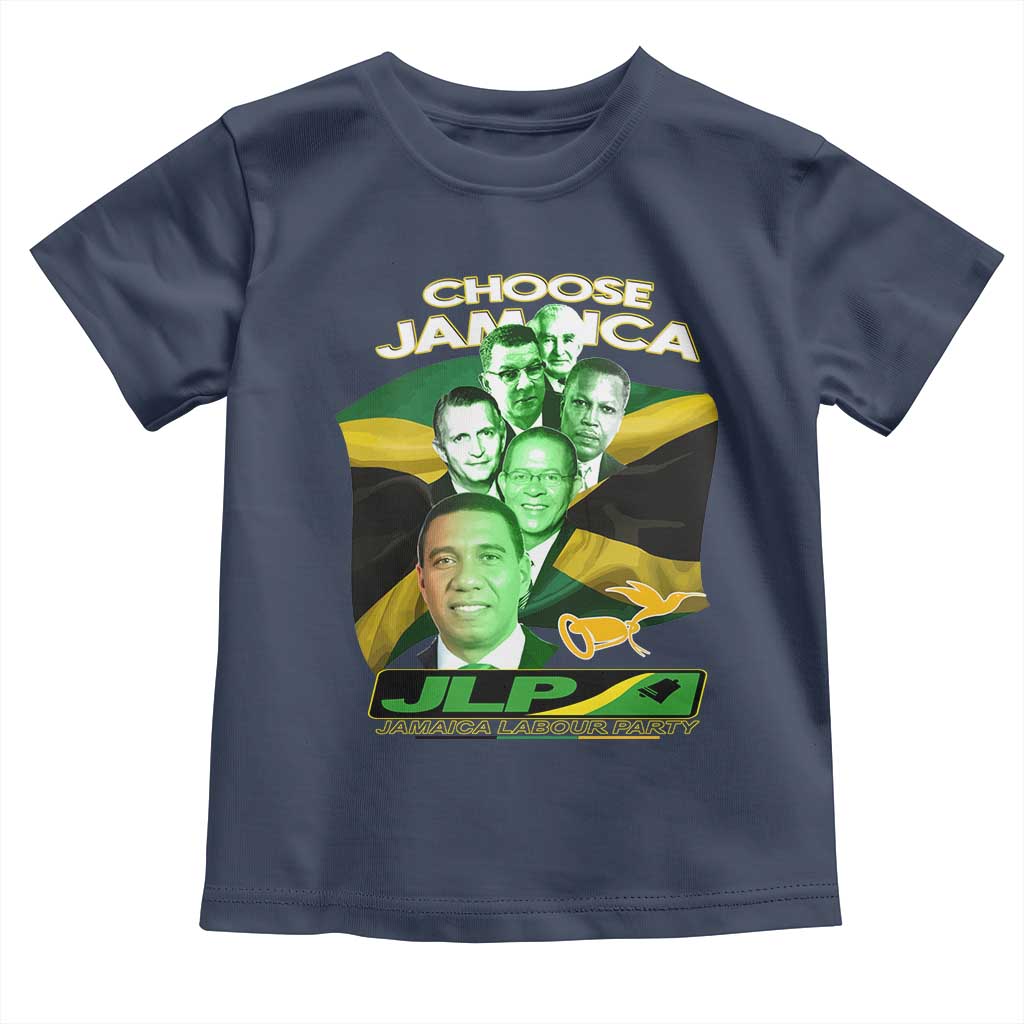 Choose Jamaica JLP Supporter Toddler T Shirt Patriotic Leaders Jamaica Jamaica Labor Party Politics TS02 Navy Print Your Wear