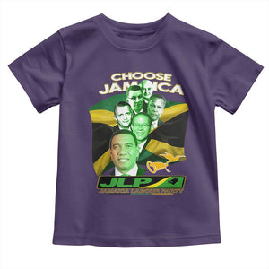 Choose Jamaica JLP Supporter Toddler T Shirt Patriotic Leaders Jamaica Jamaica Labor Party Politics TS02 Purple Print Your Wear