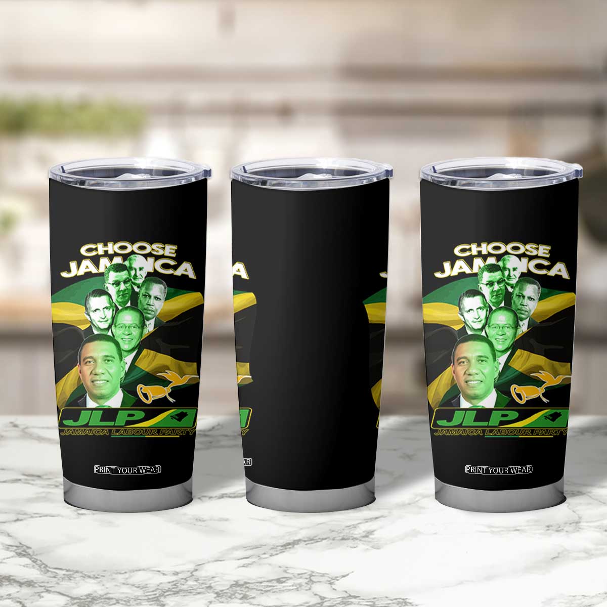 Choose Jamaica JLP Supporter Tumbler Cup Patriotic Leaders Jamaica Jamaica Labor Party Politics TS02 Print Your Wear