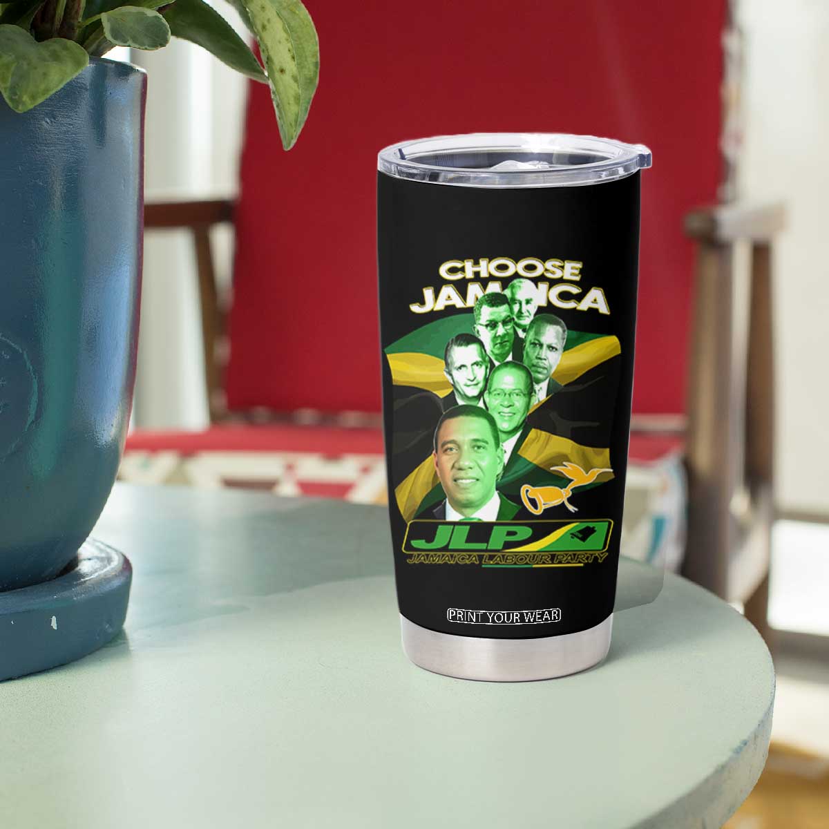 Choose Jamaica JLP Supporter Tumbler Cup Patriotic Leaders Jamaica Jamaica Labor Party Politics TS02 Print Your Wear