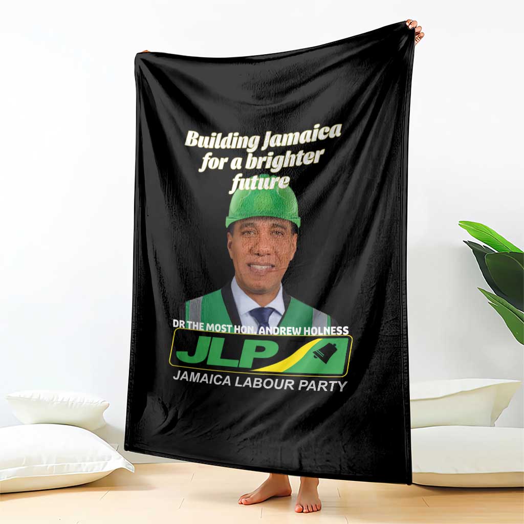 Dr Most Hon Andrew Holness JLP Supporter Throw Blanket Building Jamaica for a Brighter Future Jamaica Labor Party Politics TS02 Print Your Wear