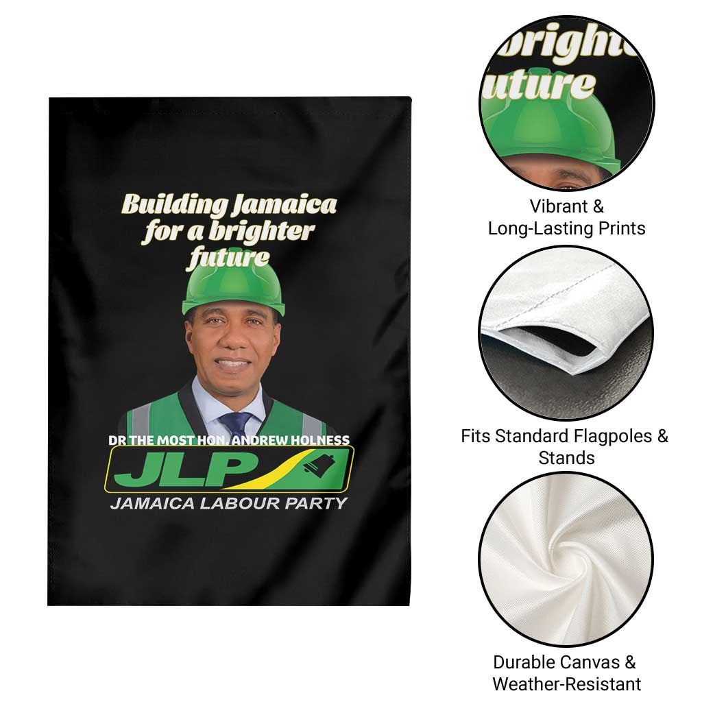 Dr Most Hon Andrew Holness JLP Supporter Garden Flag Building Jamaica for a Brighter Future Jamaica Labor Party Politics TS02 Print Your Wear