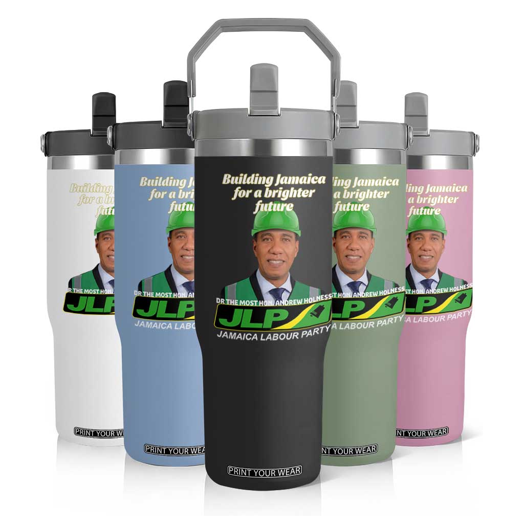 Dr Most Hon Andrew Holness JLP Supporter Flip Straw Tumbler Building Jamaica for a Brighter Future Jamaica Labor Party Politics TS02 Print Your Wear