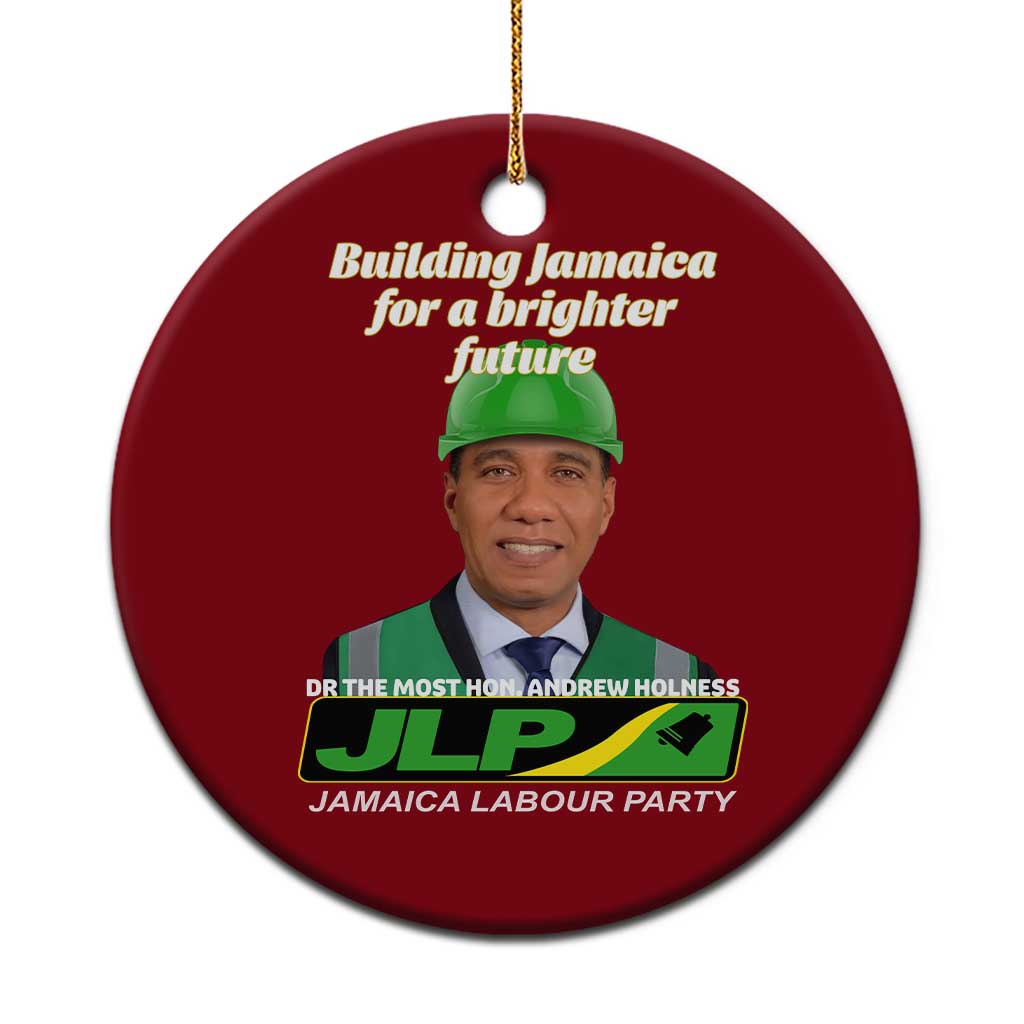 Dr Most Hon Andrew Holness JLP Supporter Ceramic Ornament Building Jamaica for a Brighter Future Jamaica Labor Party Politics TS02 1pc Red Print Your Wear