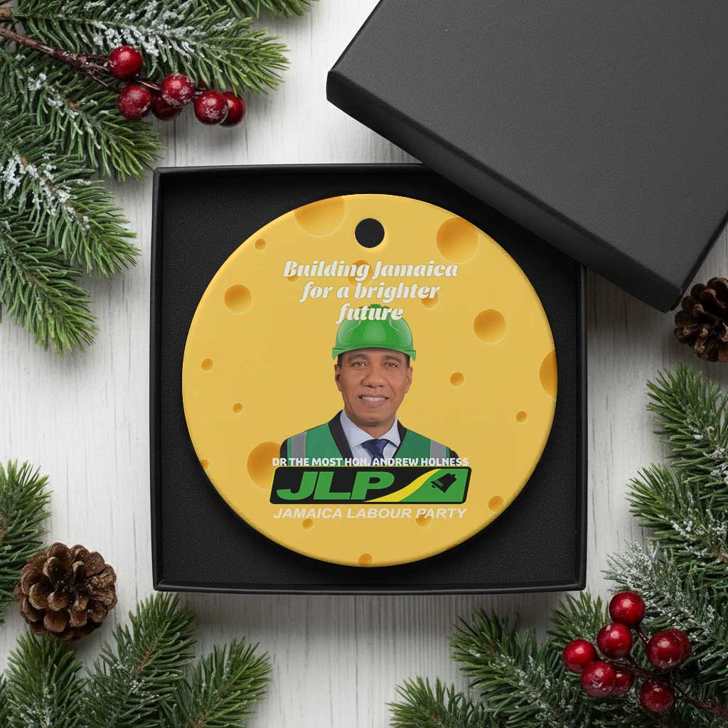 Dr Most Hon Andrew Holness JLP Supporter Ceramic Ornament Building Jamaica for a Brighter Future Jamaica Labor Party Politics TS02 1pc Yellow Cheese Print Your Wear