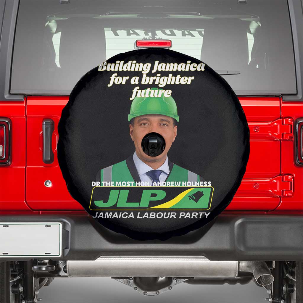 Dr Most Hon Andrew Holness JLP Supporter Spare Tire Cover Building Jamaica for a Brighter Future Jamaica Labor Party Politics TS02 Black Print Your Wear