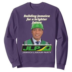 Dr Most Hon Andrew Holness JLP Supporter Sweatshirt Building Jamaica for a Brighter Future Jamaica Labor Party Politics TS02 Purple Print Your Wear