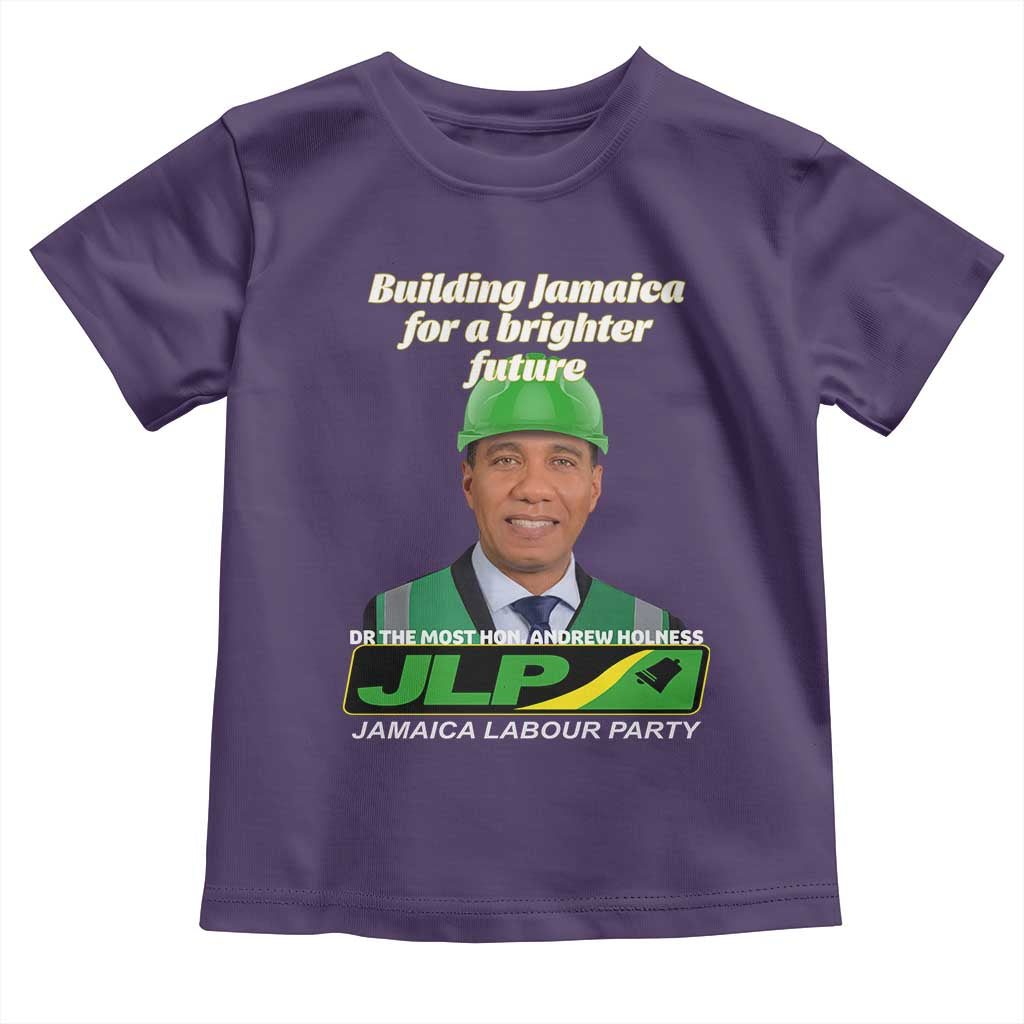 Dr Most Hon Andrew Holness JLP Supporter Toddler T Shirt Building Jamaica for a Brighter Future Jamaica Labor Party Politics TS02 Purple Print Your Wear