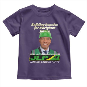 Dr Most Hon Andrew Holness JLP Supporter Toddler T Shirt Building Jamaica for a Brighter Future Jamaica Labor Party Politics TS02 Purple Print Your Wear