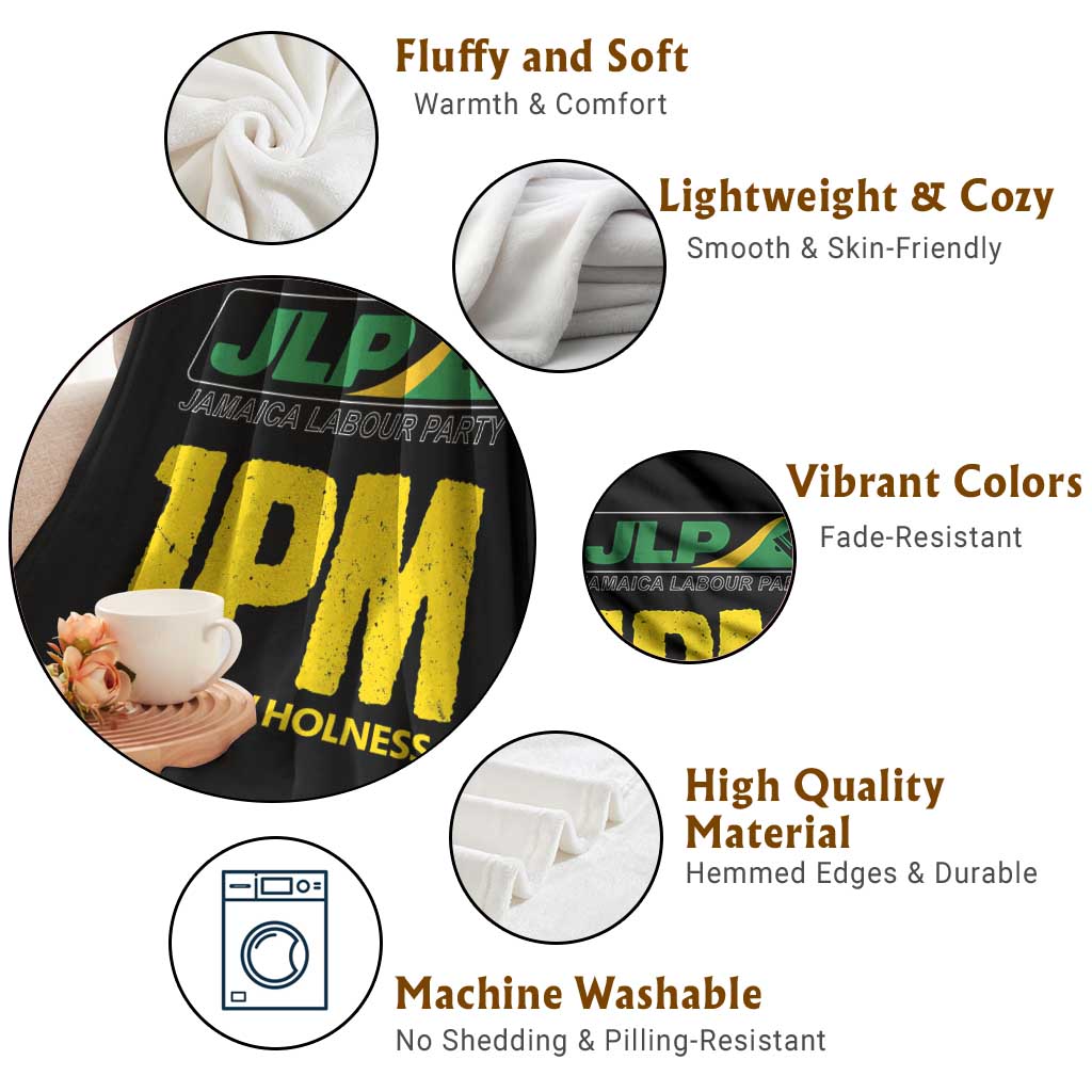 1PM Andrew Holness Throw Blanket Support JLP Jamaica Labour Party TS02 Print Your Wear