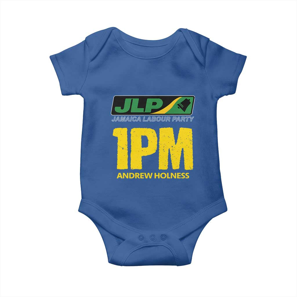 1PM Andrew Holness Baby Onesie Support JLP Jamaica Labour Party TS02 Royal Blue Print Your Wear