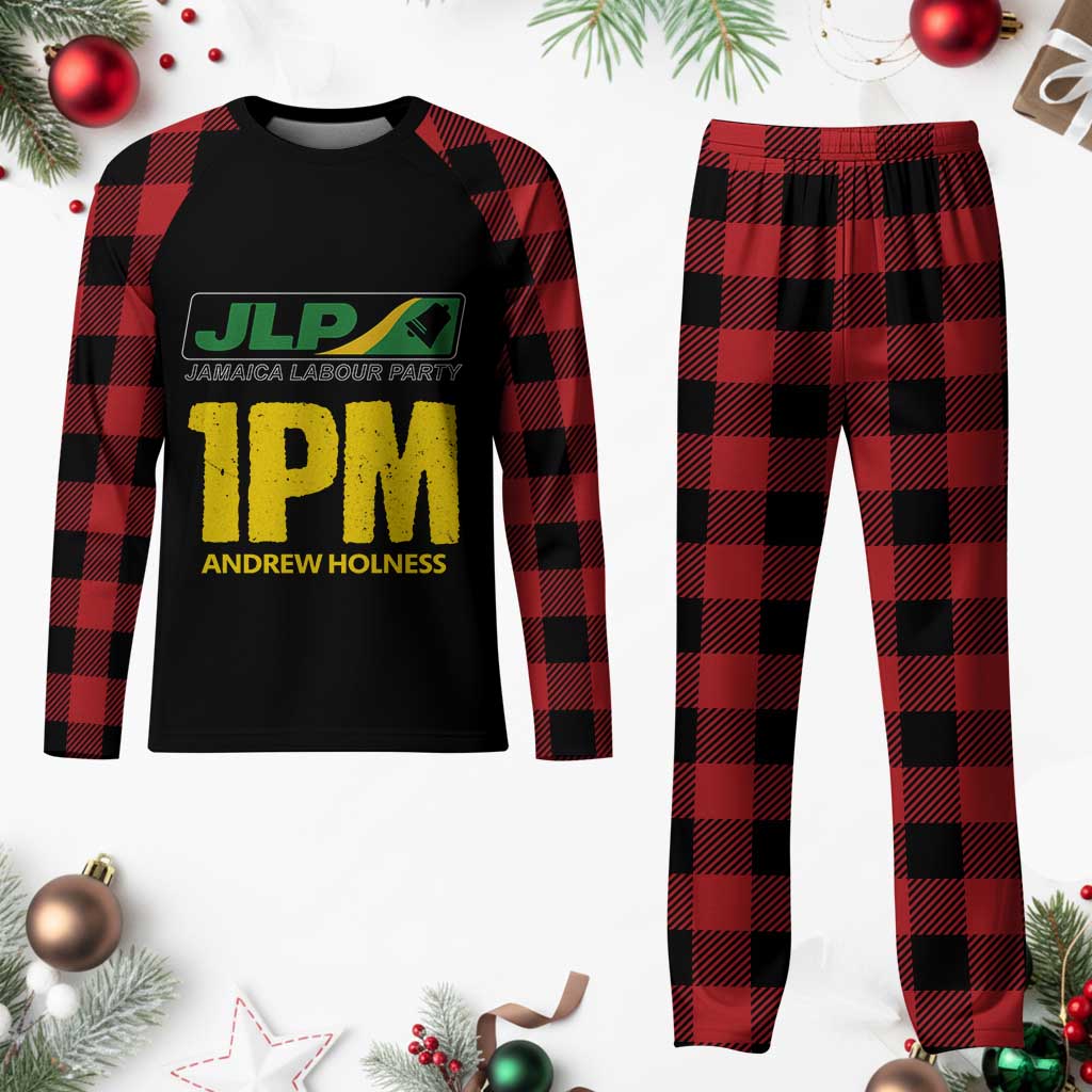 1PM Andrew Holness Plaid Pajama Set Support JLP Jamaica Labour Party TS02 Buffalo Plaid Print Your Wear