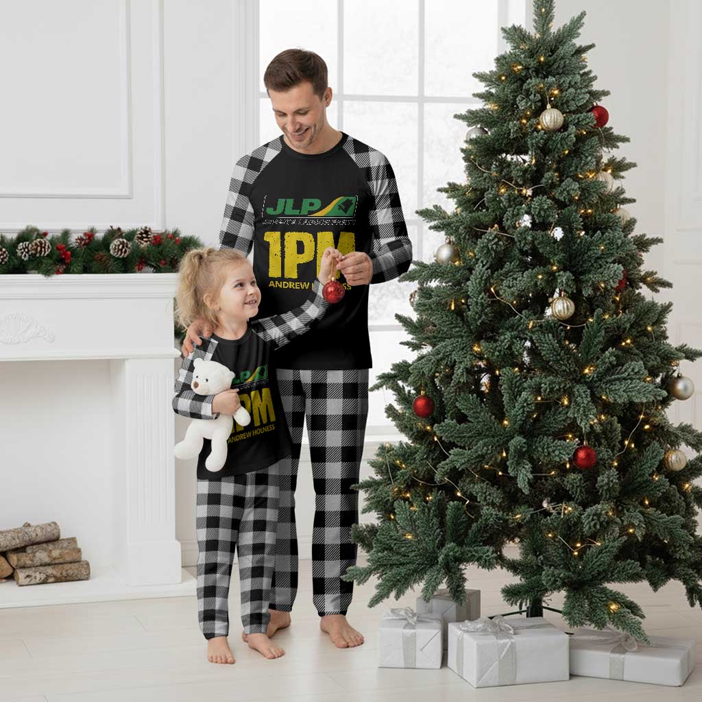 1PM Andrew Holness Plaid Pajama Set Support JLP Jamaica Labour Party TS02 White Plaid Print Your Wear