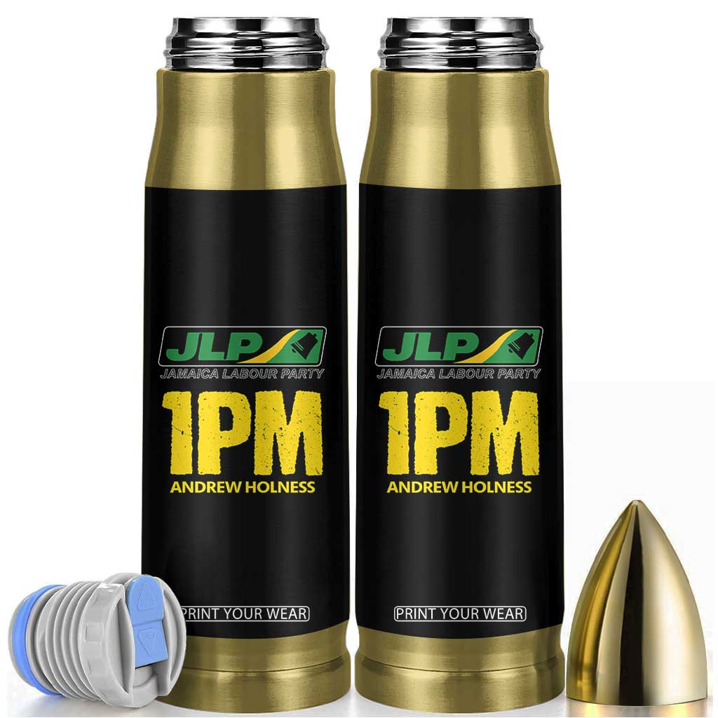 1PM Andrew Holness Bullet Tumbler Support JLP Jamaica Labour Party TS02 Black Print Your Wear
