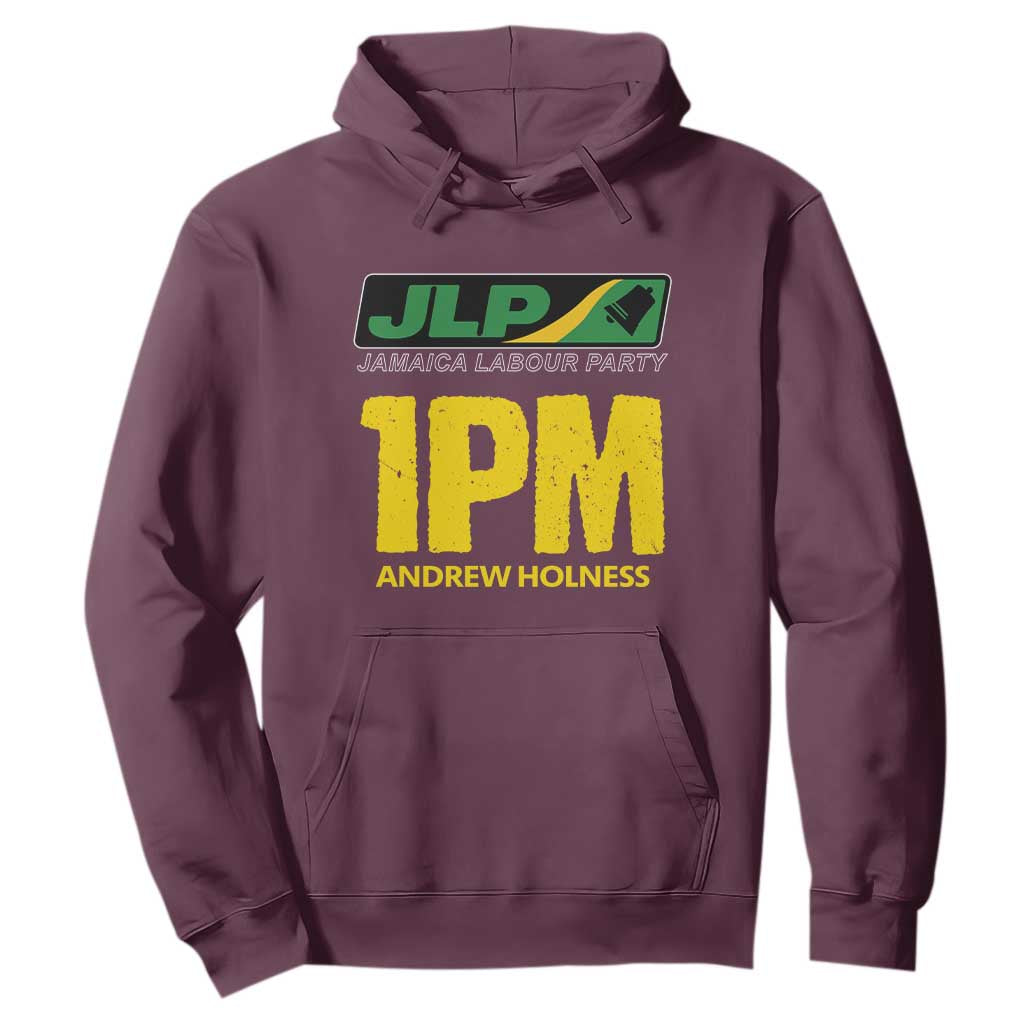 1PM Andrew Holness Hoodie Support JLP Jamaica Labour Party TS02 Maroon Print Your Wear