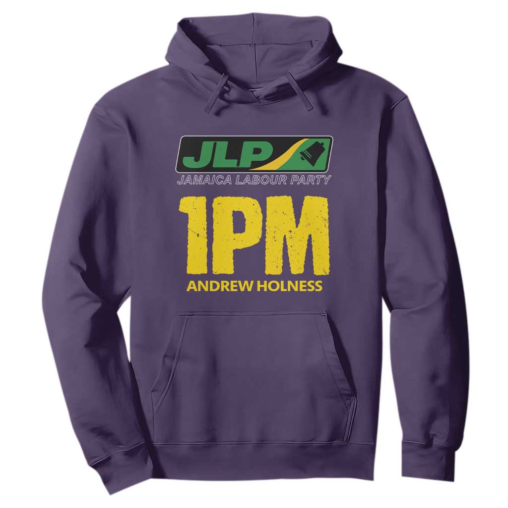1PM Andrew Holness Hoodie Support JLP Jamaica Labour Party TS02 Purple Print Your Wear