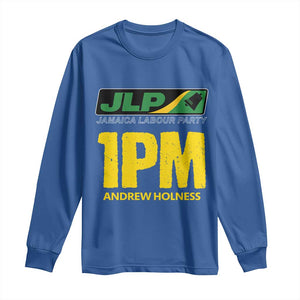 1PM Andrew Holness Long Sleeve Shirt Support JLP Jamaica Labour Party TS02 Royal Blue Print Your Wear
