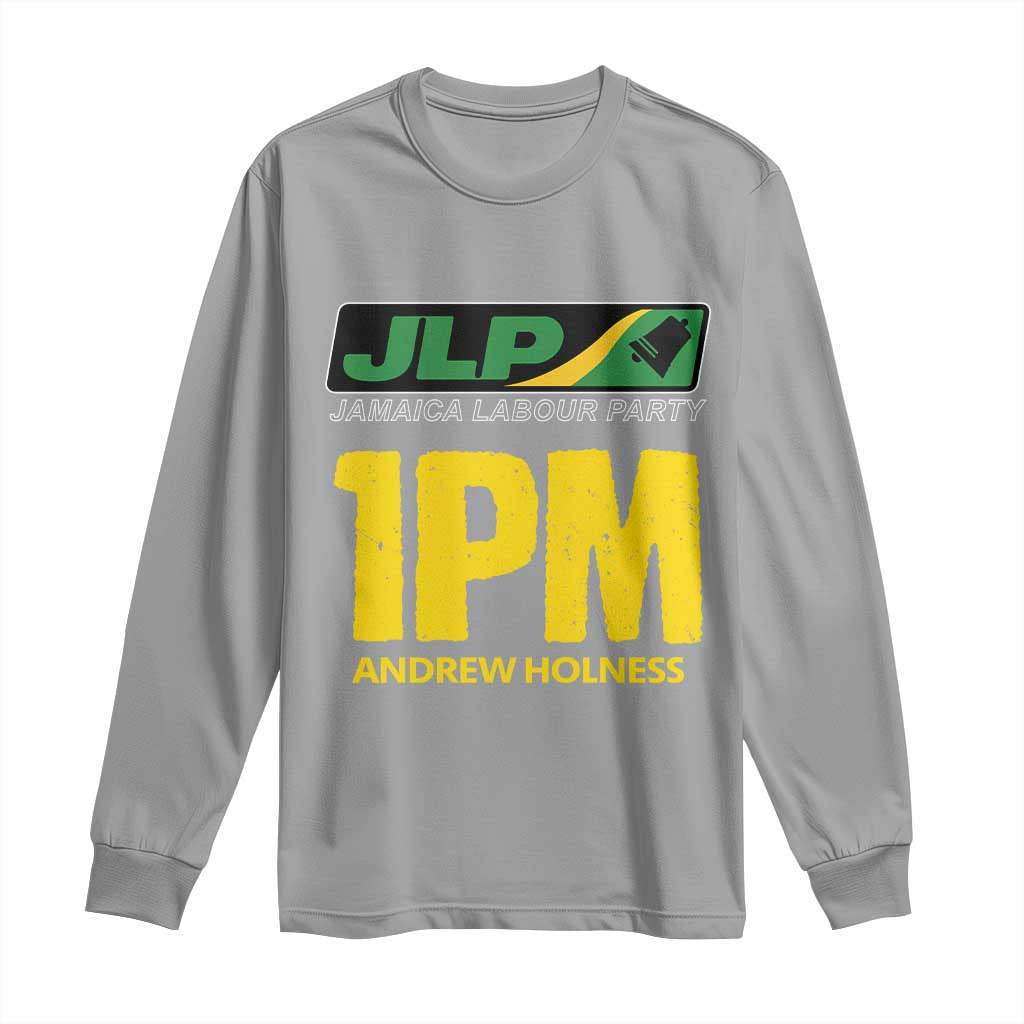1PM Andrew Holness Long Sleeve Shirt Support JLP Jamaica Labour Party TS02 Sport Gray Print Your Wear