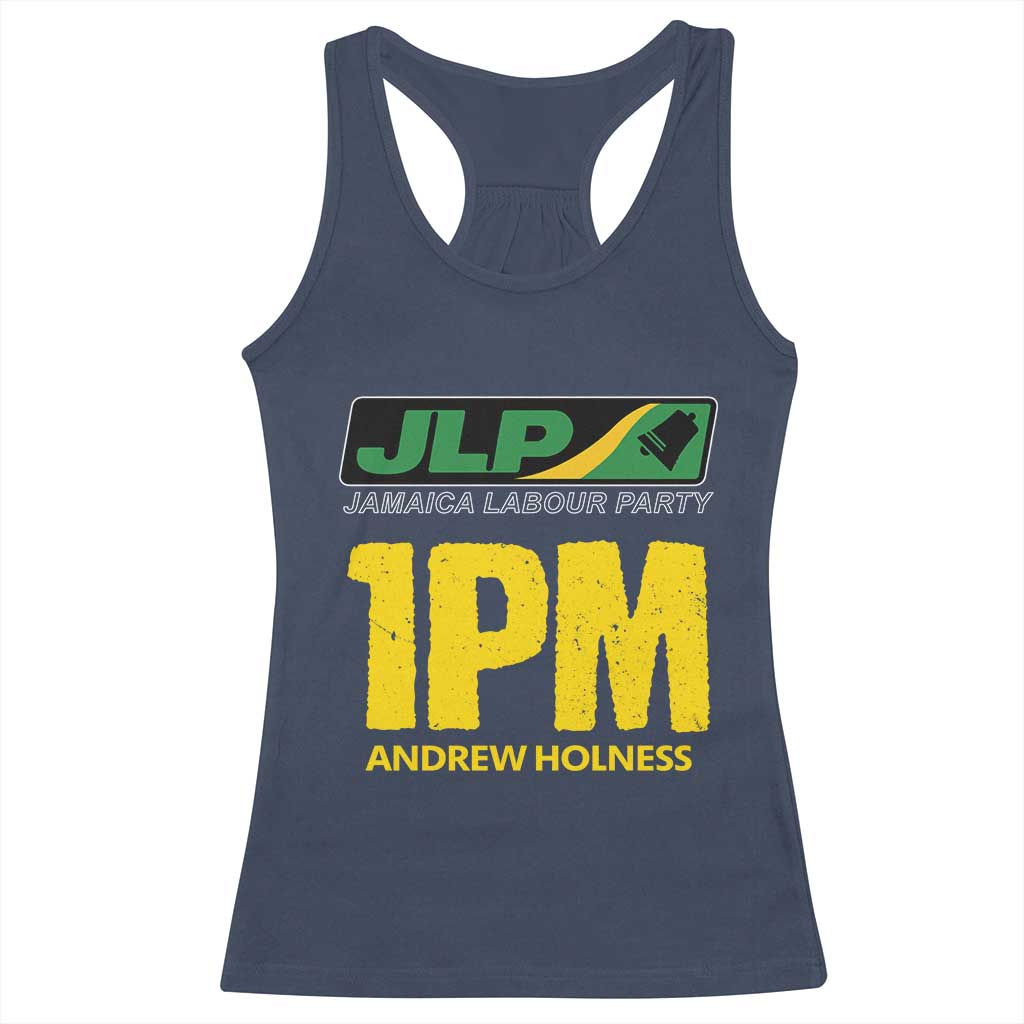 1PM Andrew Holness Racerback Tank Top Support JLP Jamaica Labour Party TS02 Navy Print Your Wear