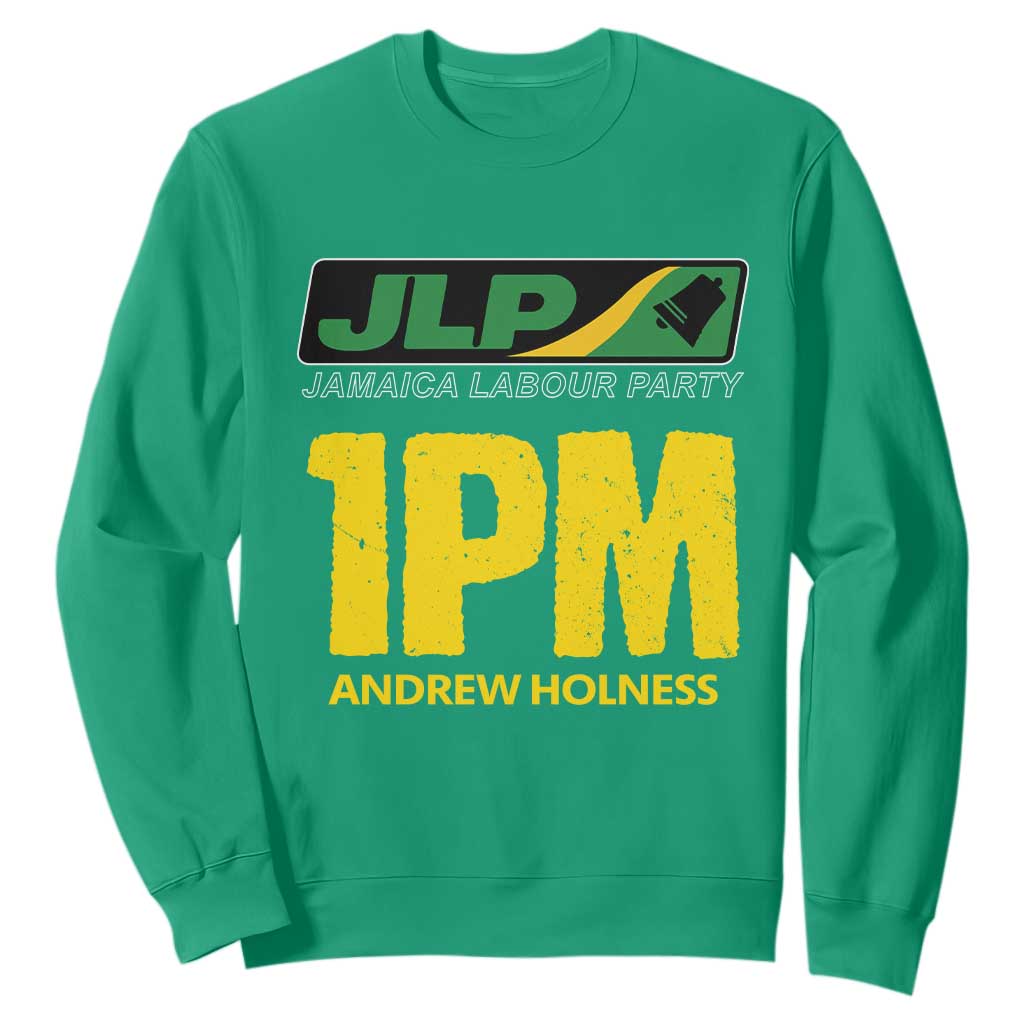 1PM Andrew Holness Sweatshirt Support JLP Jamaica Labour Party TS02 Irish Green Print Your Wear