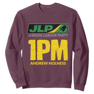 1PM Andrew Holness Sweatshirt Support JLP Jamaica Labour Party TS02 Maroon Print Your Wear