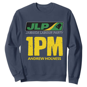 1PM Andrew Holness Sweatshirt Support JLP Jamaica Labour Party TS02 Navy Print Your Wear