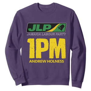 1PM Andrew Holness Sweatshirt Support JLP Jamaica Labour Party TS02 Purple Print Your Wear