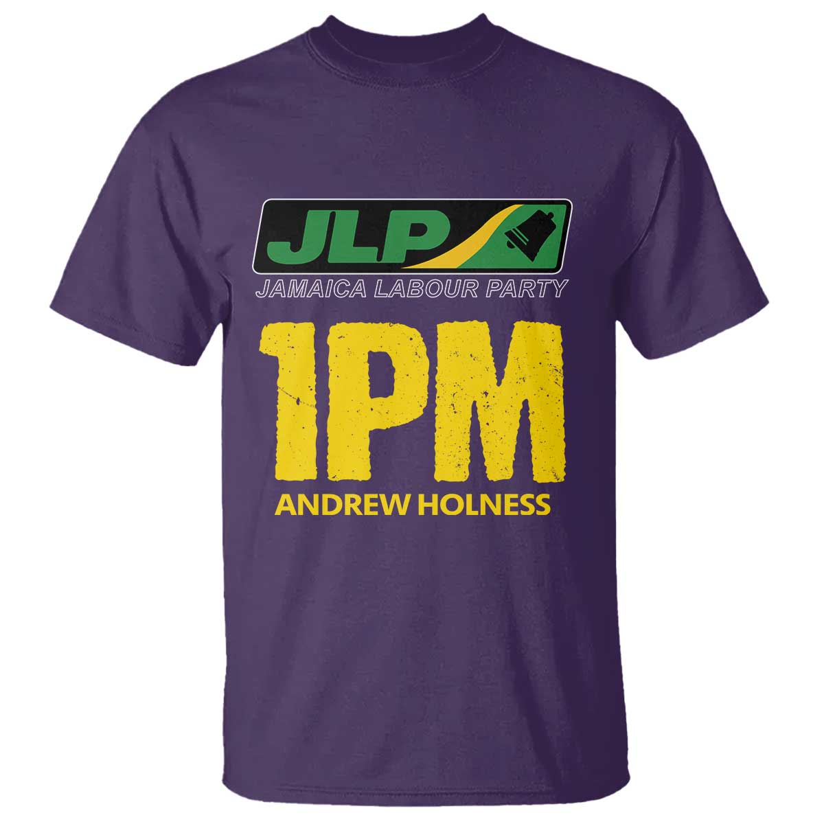 1PM Andrew Holness T Shirt Support JLP Jamaica Labour Party TS02 Purple Print Your Wear