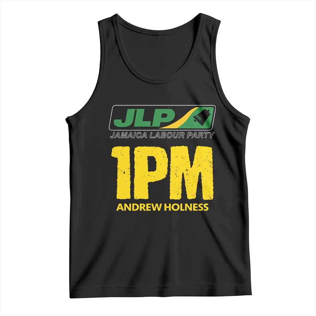 1PM Andrew Holness Tank Top Support JLP Jamaica Labour Party TS02 Black Print Your Wear