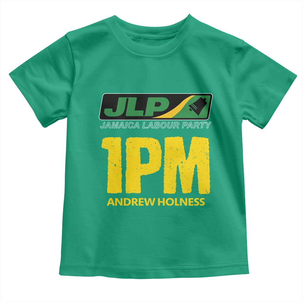 1PM Andrew Holness Toddler T Shirt Support JLP Jamaica Labour Party TS02 Irish Green Print Your Wear