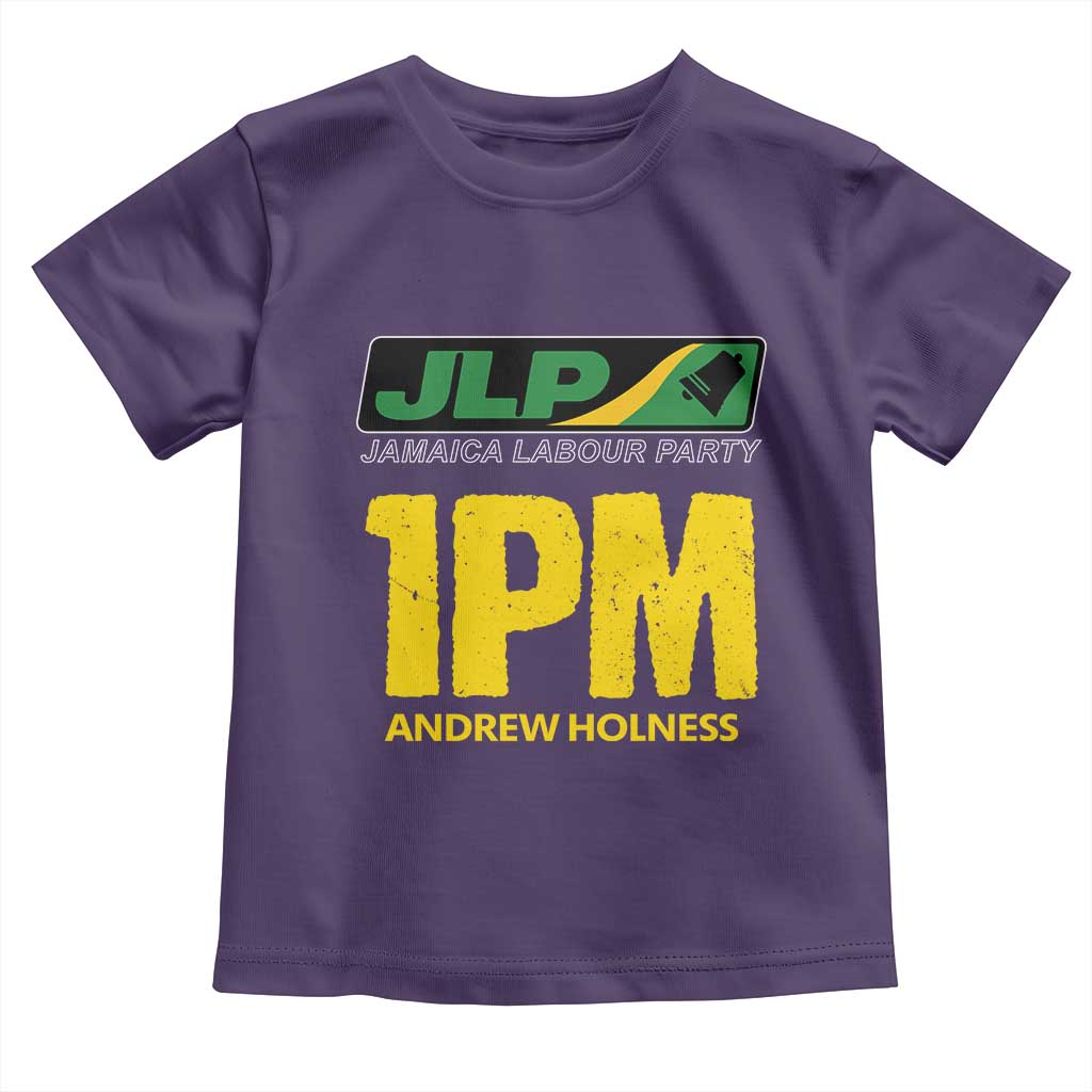 1PM Andrew Holness Toddler T Shirt Support JLP Jamaica Labour Party TS02 Purple Print Your Wear