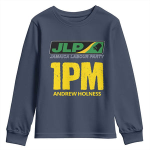 1PM Andrew Holness Youth Sweatshirt Support JLP Jamaica Labour Party TS02 Navy Print Your Wear