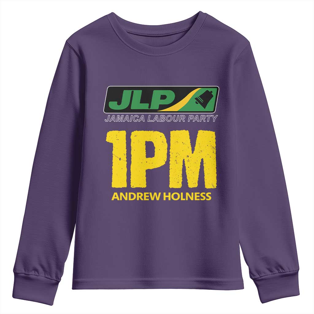 1PM Andrew Holness Youth Sweatshirt Support JLP Jamaica Labour Party TS02 Purple Print Your Wear