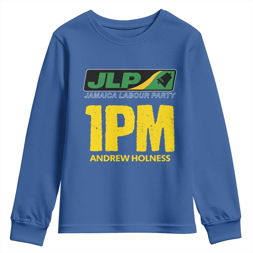 1PM Andrew Holness Youth Sweatshirt Support JLP Jamaica Labour Party TS02 Royal Blue Print Your Wear