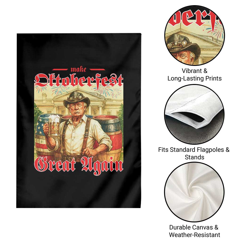 Make Oktoberfest Great Again Garden Flag Funny Trump Patriotic Beer Festival Parody TS02 Print Your Wear