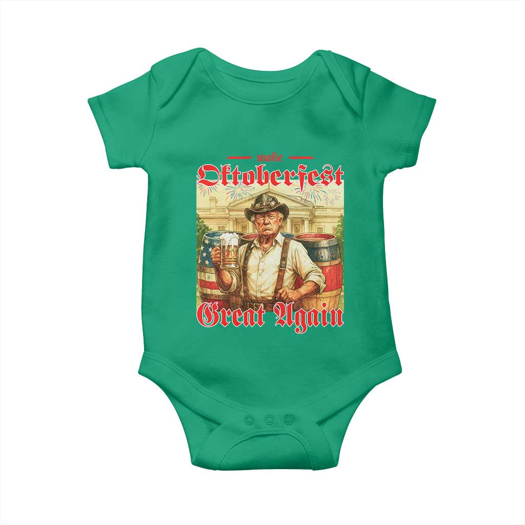 Make Oktoberfest Great Again Baby Onesie Funny Trump Patriotic Beer Festival Parody TS02 Irish Green Print Your Wear