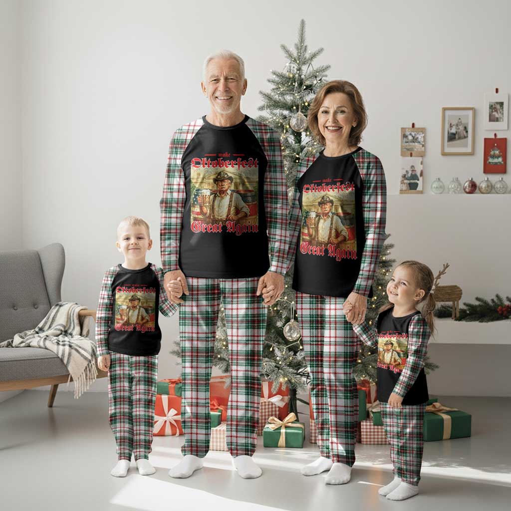 Make Oktoberfest Great Again Plaid Pajama Set Funny Trump Patriotic Beer Festival Parody TS02 Christmas Plaid Print Your Wear