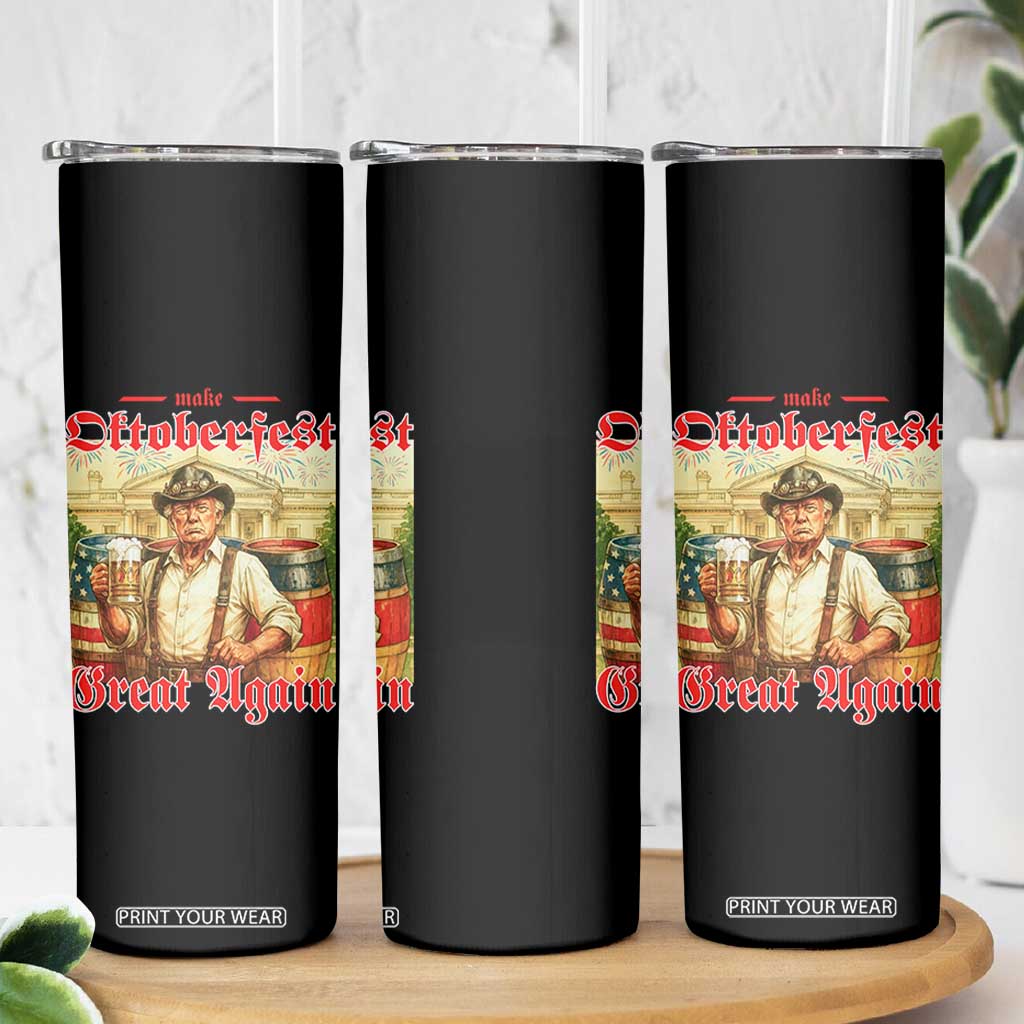 Make Oktoberfest Great Again Skinny Tumbler Funny Trump Patriotic Beer Festival Parody TS02 Print Your Wear