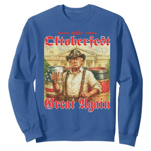 Make Oktoberfest Great Again Sweatshirt Funny Trump Patriotic Beer Festival Parody TS02 Royal Blue Print Your Wear