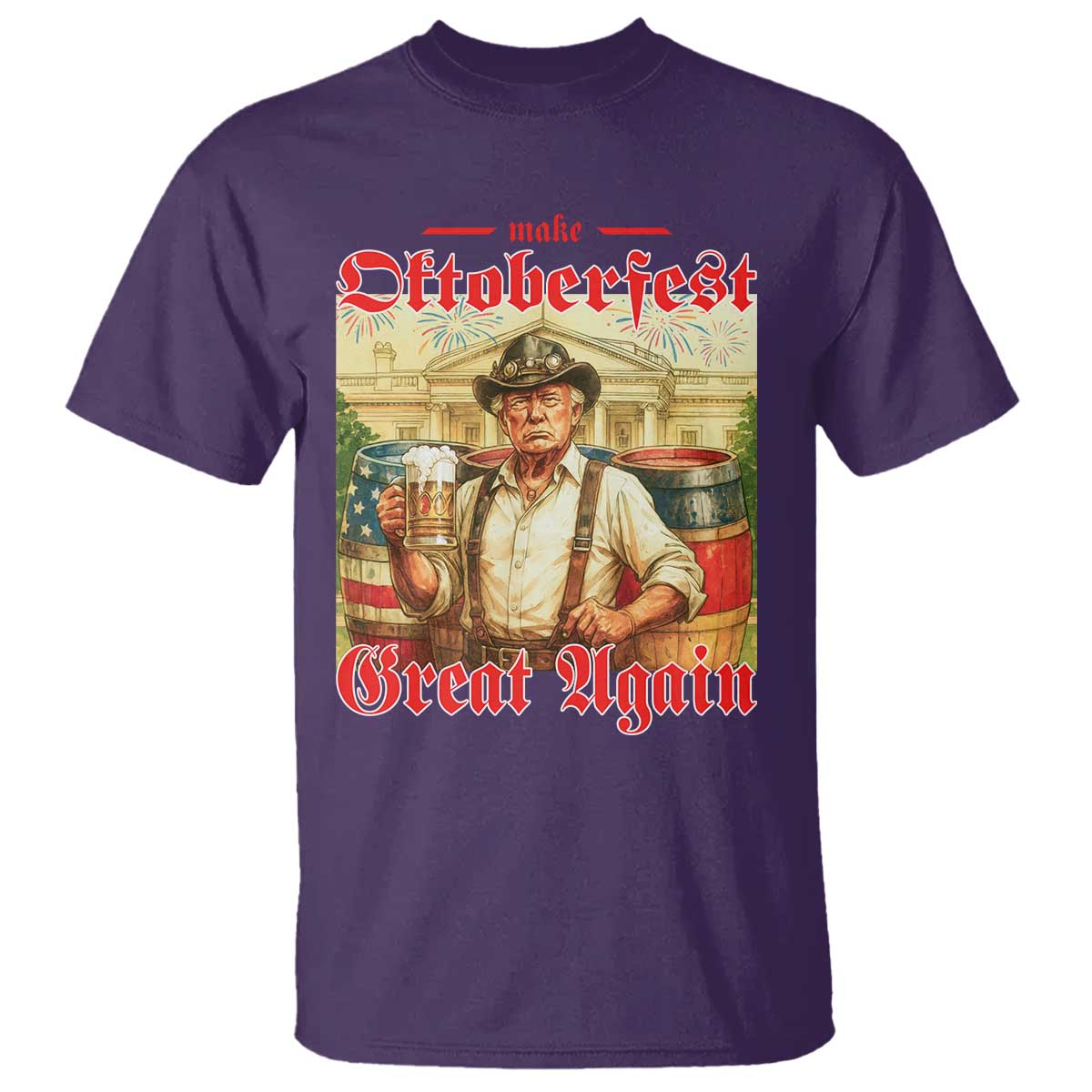 Make Oktoberfest Great Again T Shirt Funny Trump Patriotic Beer Festival Parody TS02 Purple Print Your Wear