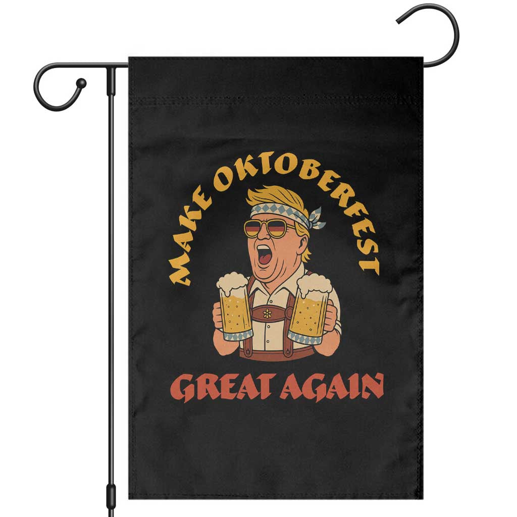 Make Oktoberfest Great Again Garden Flag Funny Trump Bavarian Costume Party Beer Festival TS02 Black Print Your Wear
