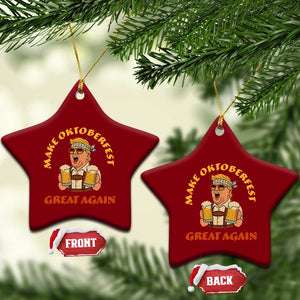 Make Oktoberfest Great Again Ceramic Ornament Funny Trump Bavarian Costume Party Beer Festival TS02 Print Your Wear
