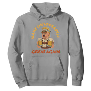 Make Oktoberfest Great Again Hoodie Funny Trump Bavarian Costume Party Beer Festival TS02 Sport Gray Print Your Wear