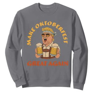Make Oktoberfest Great Again Sweatshirt Funny Trump Bavarian Costume Party Beer Festival TS02 Charcoal Print Your Wear